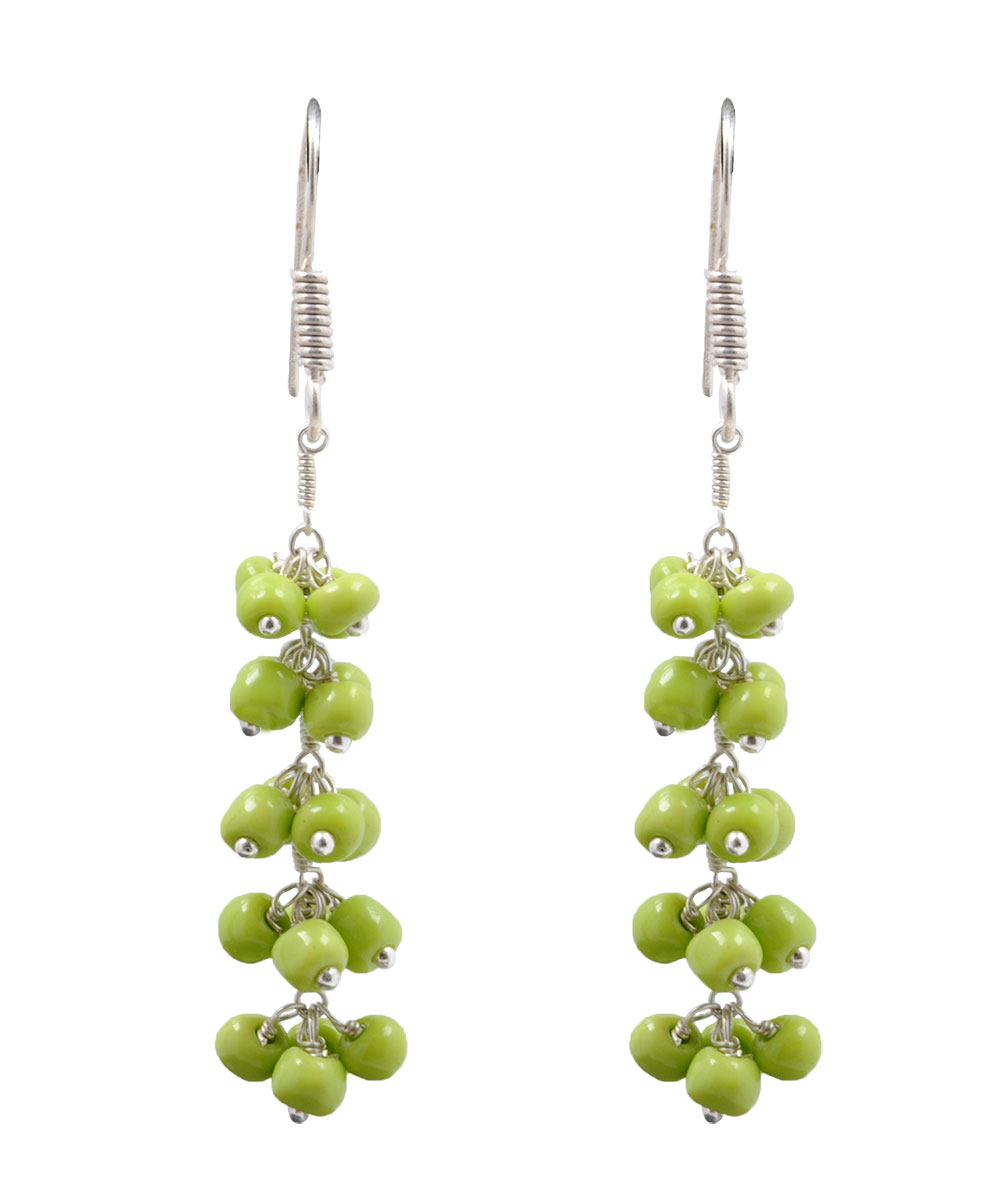 Peridot Zircon Beads Earrings CE-1011
