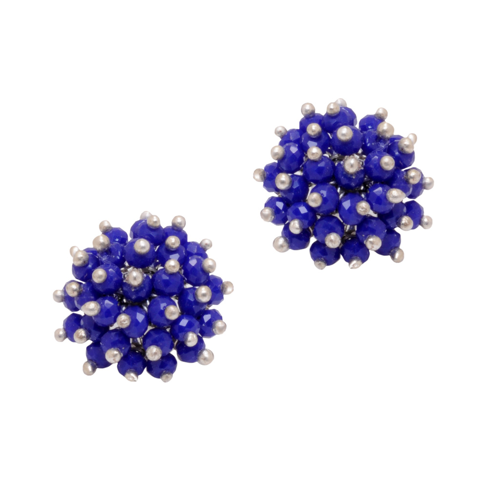 Lapis Lazuli Zircon Beads Earrings CE-1017