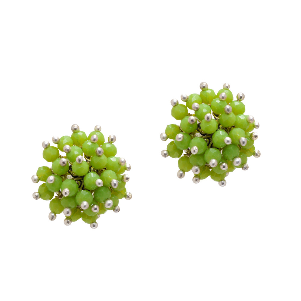 Peridot Zircon Beads Earrings CE-1028