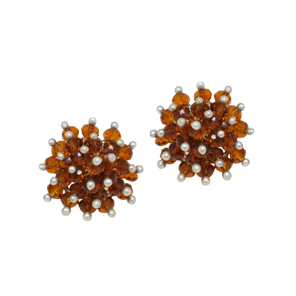 Champion Quartz Zircon Beads Earrings (Tops) CE-1041