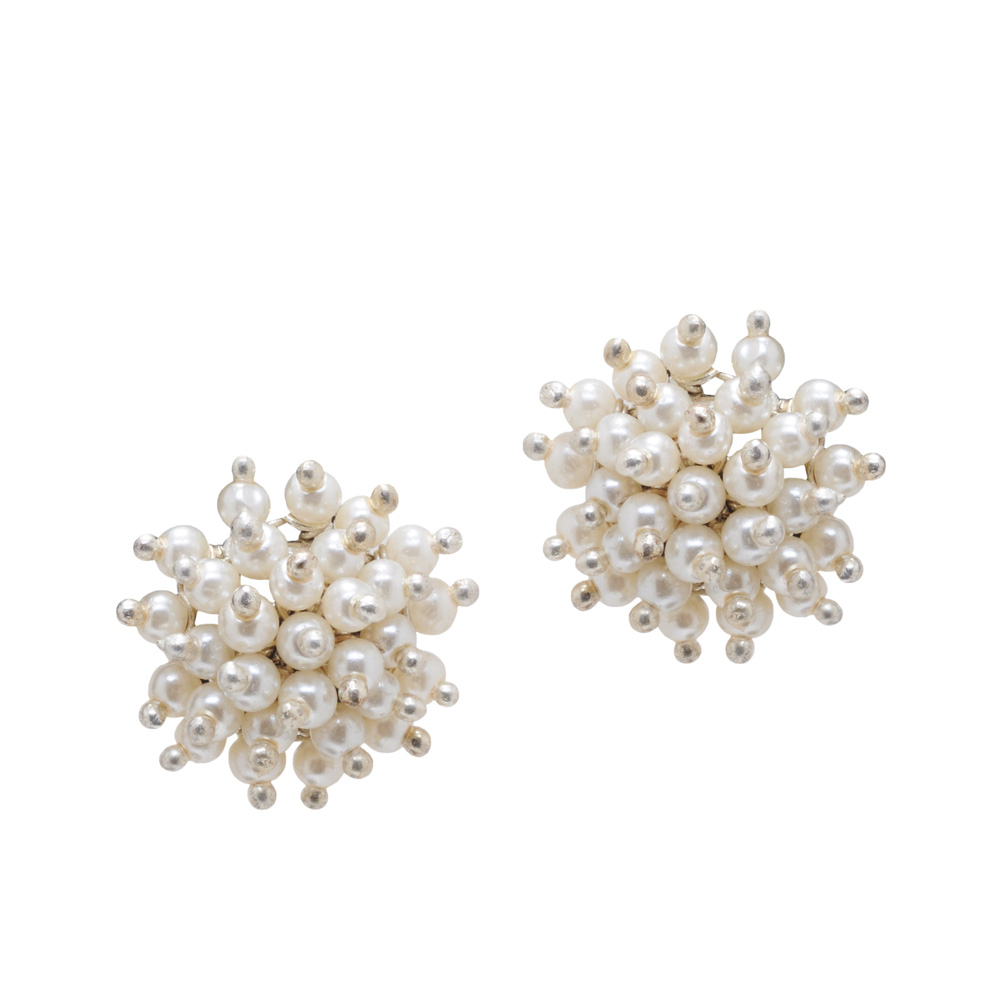 Pearl Zircon Beads Earrings (Tops) CE-1045