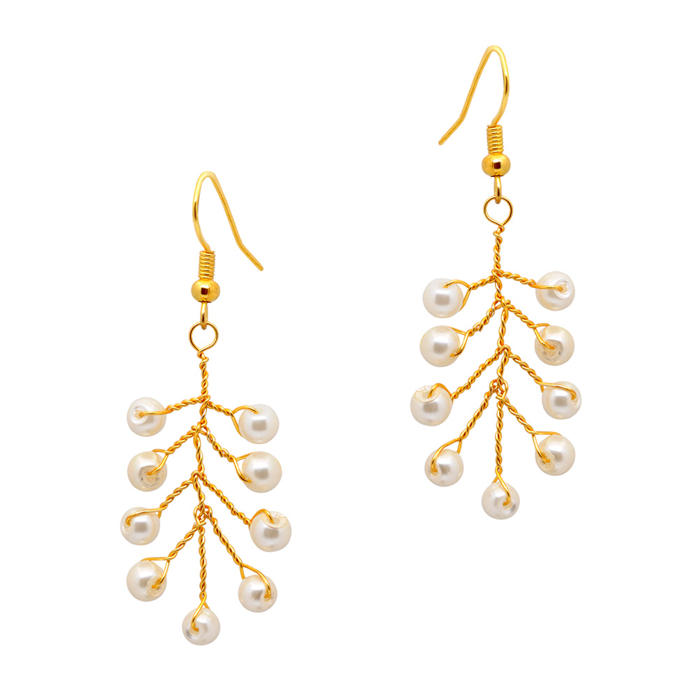 Pearl Zircon Beads Earrings CE-1067