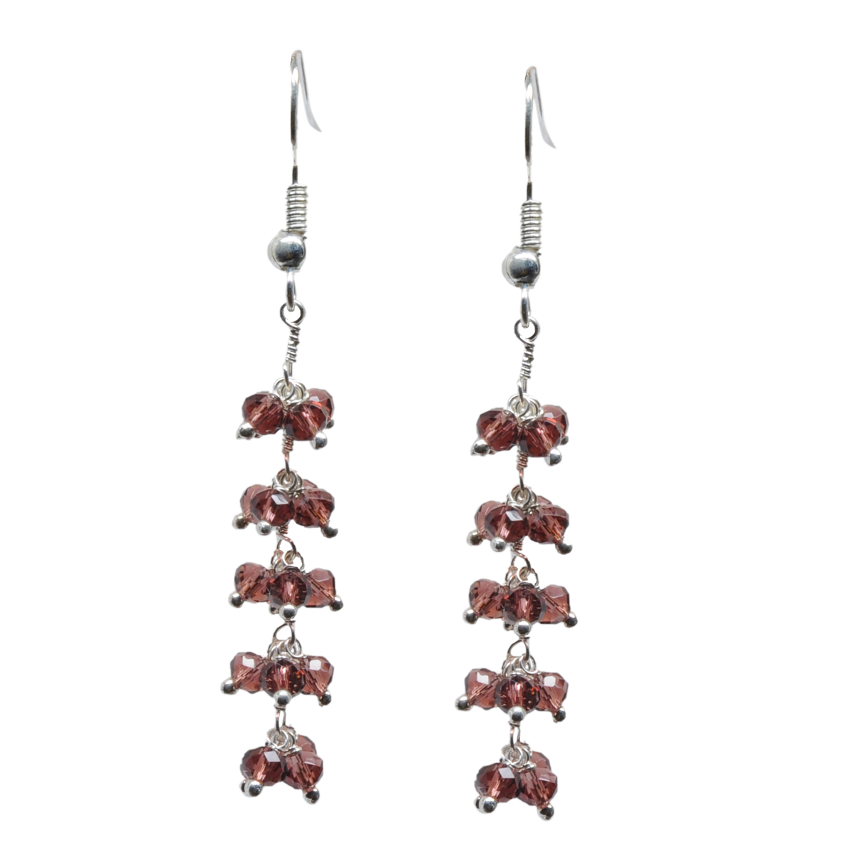 Tourmaline Zircon Beads Dangle Drop Style Earrings CE-1126