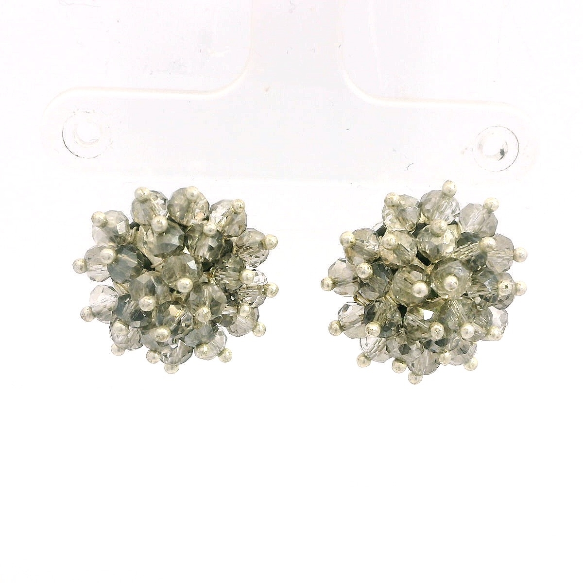 Black Rutile Color Zircon Beads Studs CE-1177
