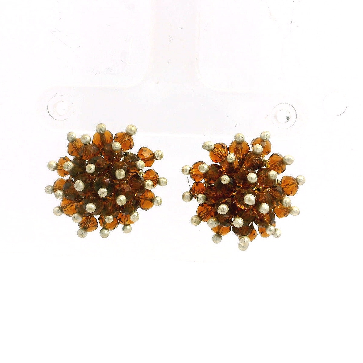 Citrine Color Zircon Beads Studs CE-1179