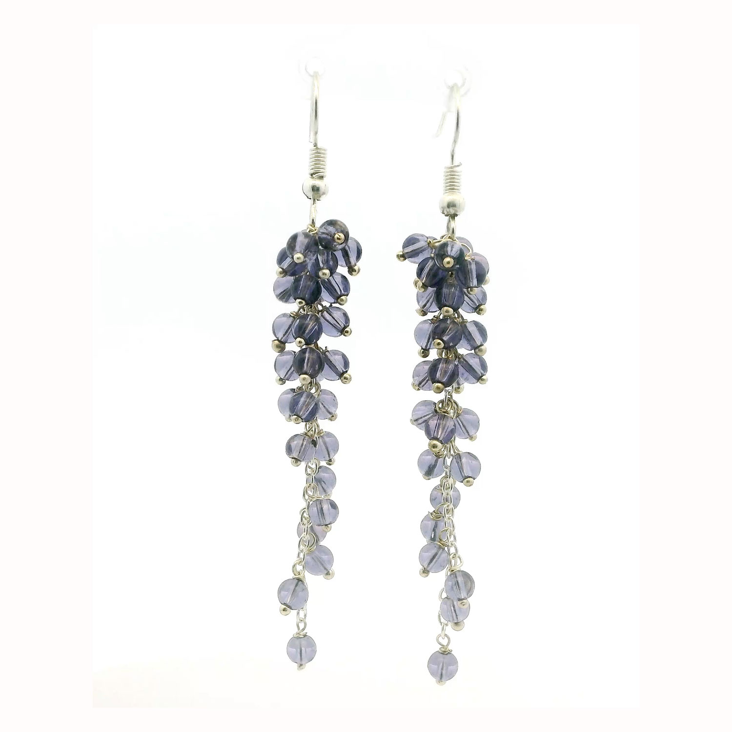 Tanzanite Color Zircon Beads Earrings CE-1183