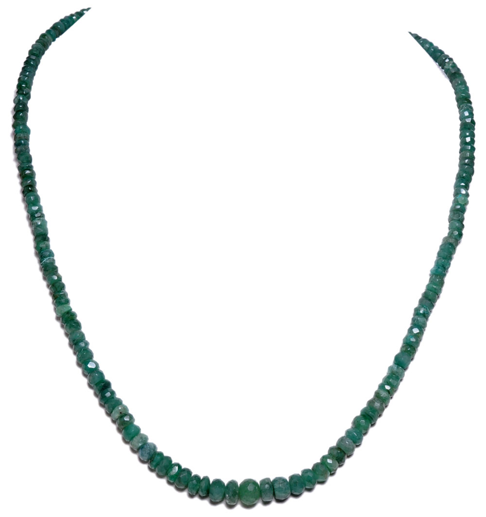 Emerald Gemstone Beads Necklace NP1005