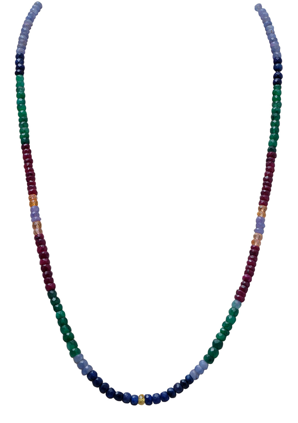 Natural Gemstone Multi Color Precious Beads Necklace NP1019