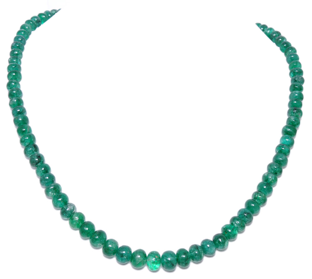 Emerald Gemstone Round Smooth Beads Strand NP1084