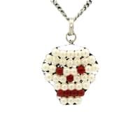 Pearl & Garnet Gemstone Beaded Pendant Bp1010 photo 1
