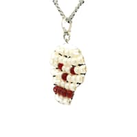 Pearl & Garnet Gemstone Beaded Pendant Bp1010 photo 2