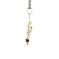 Pearl & Garnet Gemstone Beaded Pendant Bp1010 photo 3