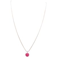 Ruby Gemstone Pumpkin Bead Attached With Silver Chain Bp1014 photo 1