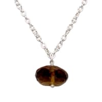 Smoky Gemstone Attached With Silver Chain Bp1030 photo 2