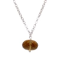 Citrine Gemstone Attached With Silver Chain Bp1032 photo 2