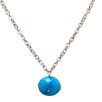 Turquoise Gemstone Attached With Silver Chain Bp1033 photo 2