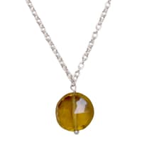 Citrine Gemstone Attached With Silver Chain Bp1034 photo 2