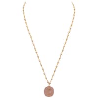 Morganite Gemstone With Pearl Chain Gold Rhodium Plating Bp1041 photo 1