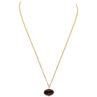 Smoky Gemstone Attached With Gold Rhodium Plating Chain Bp1045 photo 1