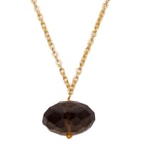 Smoky Gemstone Attached With Gold Rhodium Plating Chain Bp1045 photo 2