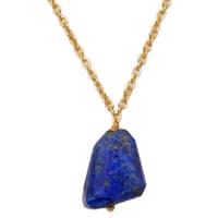 Lapis Lazuli Gemstone Attached With Gold Rhodium Plating Chain Bp1047 photo 2
