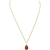 Carnelian Gemstone Attached With Gold Rhodium Plating Chain Bp1048 photo 1