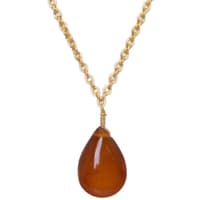 Carnelian Gemstone Attached With Gold Rhodium Plating Chain Bp1048 photo 2