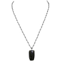 Labradorite Gemstone With Pearl Chain Black Rhodium Plating Bp1053 photo 1