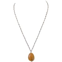 Opal Gemstone With Pearl Chain Black Rhodium Plating Bp1064 photo 1