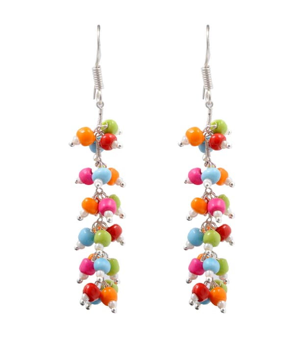 Multi Color Onyx Zircon Beads Earrings CE-1007