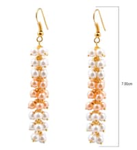 Pink & White Color Pearl Zircon Beads Earrings CE-1015 photo 3