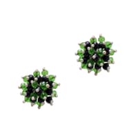 T-Savorite & Black Spinel Zircon Beads Earrings CE-1016 photo 1