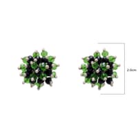 T-Savorite & Black Spinel Zircon Beads Earrings CE-1016 photo 3