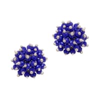 Lapis Lazuli Zircon Beads Earrings CE-1017 photo 1