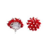 Ruby Zircon Beads Earrings CE-1018 photo 3