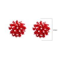 Ruby Zircon Beads Earrings CE-1018 photo 4