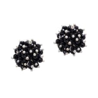 Black Spinel Zircon Beads Earrings CE-1020 photo 1