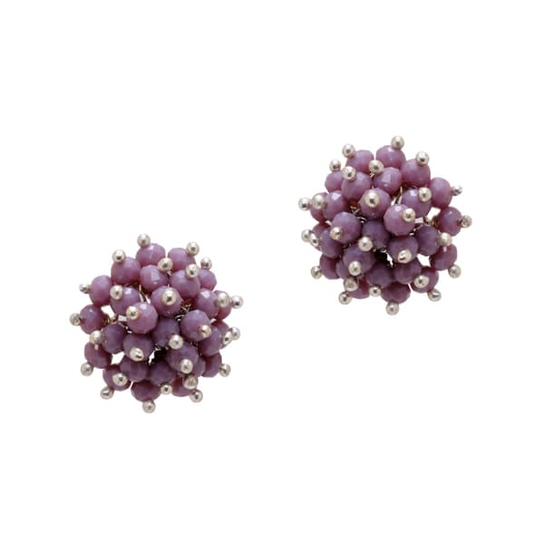 Lavender Jade Zircon Beads Earrings CE-1021