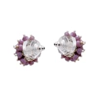 Lavender Jade Zircon Beads Earrings CE-1021 photo 2