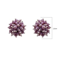 Lavender Jade Zircon Beads Earrings CE-1021 photo 4