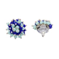 Lapis Lazuli & Larimar Zircon Beads Earrings CE-1024 photo 3