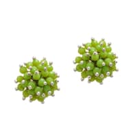 Peridot Zircon Beads Earrings CE-1028 photo 1