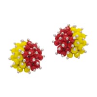 Ruby & Chalcedony Zircon Beads Earrings CE-1029 photo 1