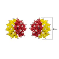 Ruby & Chalcedony Zircon Beads Earrings CE-1029 photo 4