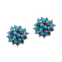 Turquoise & Corundum Zircon Beads Earrings CE-1033 photo 1