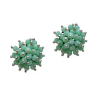 Green Aventurine Zircon Beads Earrings CE-1036 photo 1