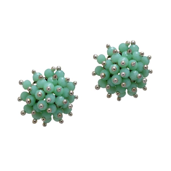 Green Aventurine Zircon Beads Earrings CE-1036