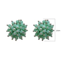 Green Aventurine Zircon Beads Earrings CE-1036 photo 3