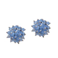 Chalcedony Zircon Beads Earrings (Studs) CE-1037 photo 1