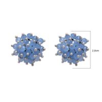 Chalcedony Zircon Beads Earrings (Studs) CE-1037 photo 4